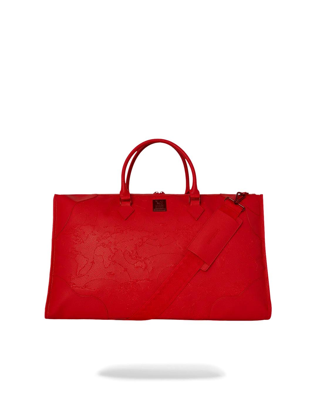 Sprayground Exclusive | JAMES FIRST CLASS RUBY RED PYRAMID LARGE DUFFLE