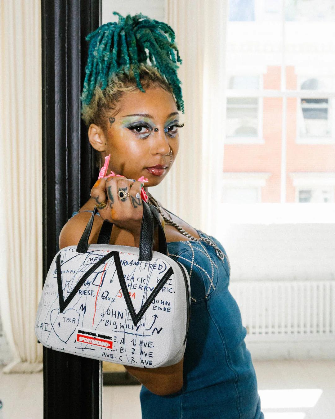 Sprayground New | OFFICIAL BASQUIAT UNTITLED (CHEESE POPCORN) 1983 HANDBAG