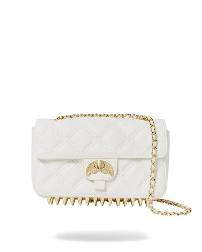 Sprayground Best Seller | RIVIERA LE BLANC GOLD CHAIN SHARK HANDBAG
