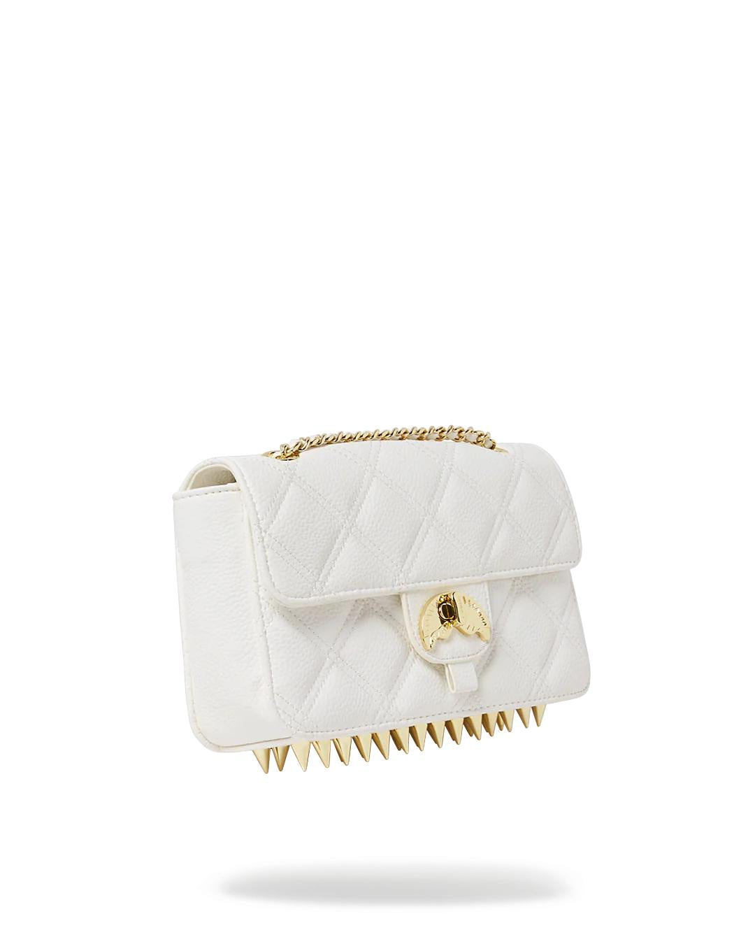 Sprayground Best Seller | RIVIERA LE BLANC GOLD CHAIN SHARK HANDBAG