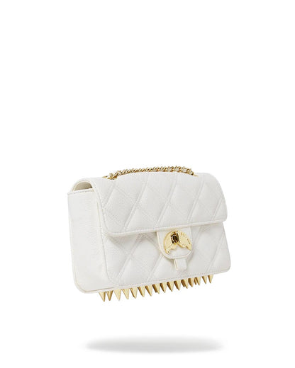 Sprayground Best Seller | RIVIERA LE BLANC GOLD CHAIN SHARK HANDBAG