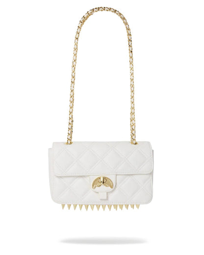 Sprayground Best Seller | RIVIERA LE BLANC GOLD CHAIN SHARK HANDBAG
