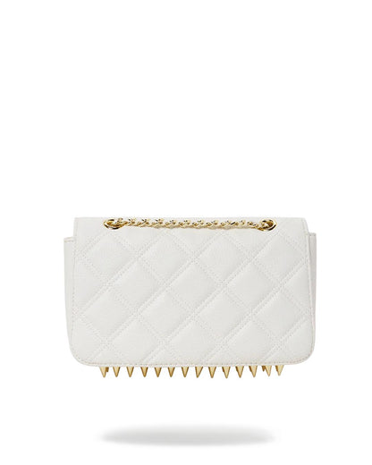 Sprayground Best Seller | RIVIERA LE BLANC GOLD CHAIN SHARK HANDBAG