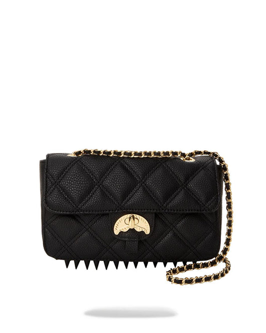 Sprayground Exclusive | NOIR QUILT GOLD CHAIN SHARK HANDBAG