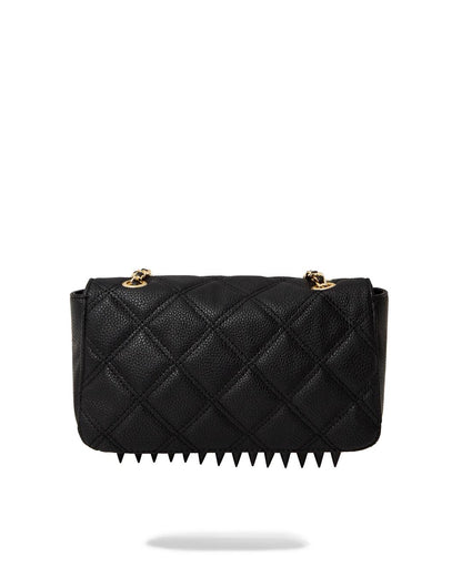 Sprayground Exclusive | NOIR QUILT GOLD CHAIN SHARK HANDBAG