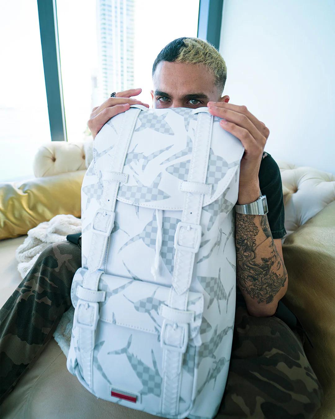 Sprayground Signature | SHARK CHECK (WHITE) HILLS BACKPACK