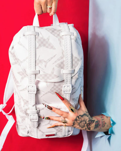 Sprayground Signature | SHARK CHECK (WHITE) HILLS BACKPACK