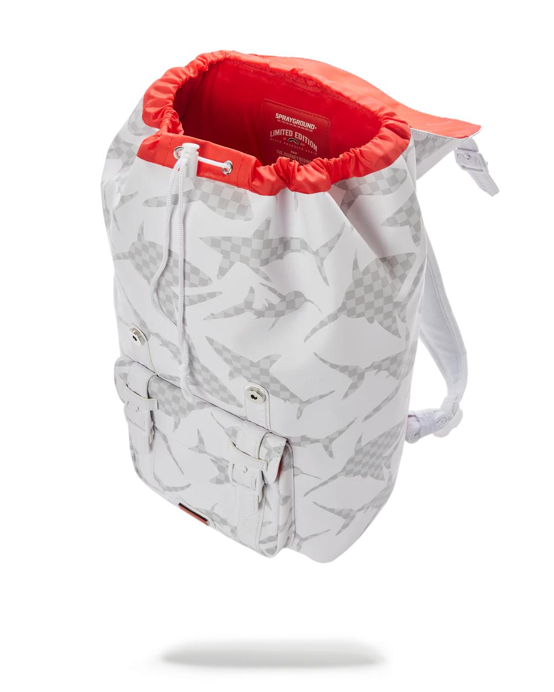Sprayground Signature | SHARK CHECK (WHITE) HILLS BACKPACK