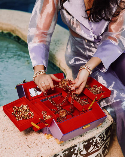 Sprayground Classic | SHARKS OF THE GOLD OCEAN JEWELRY CASE