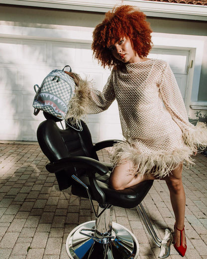 Sprayground Popular | KNIT SHARKS IN PARIS IN CREAM SAVAGE BACKPACK
