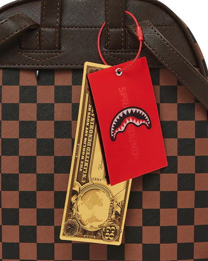 Sprayground Trending | EXTERIOR GOLD ZIP POCKET SHARKS IN PARIS SAVAGE BACKPACK