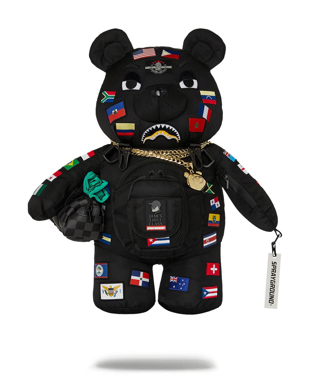 Sprayground Essential | JAMES FIRST CLASS GLOBAL FLAGS MONEYBEAR BACKPACK