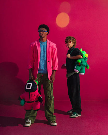 Sprayground Premium | SQUID GAME COLLAB PINK SOLDIERS BEAR BACKPACK