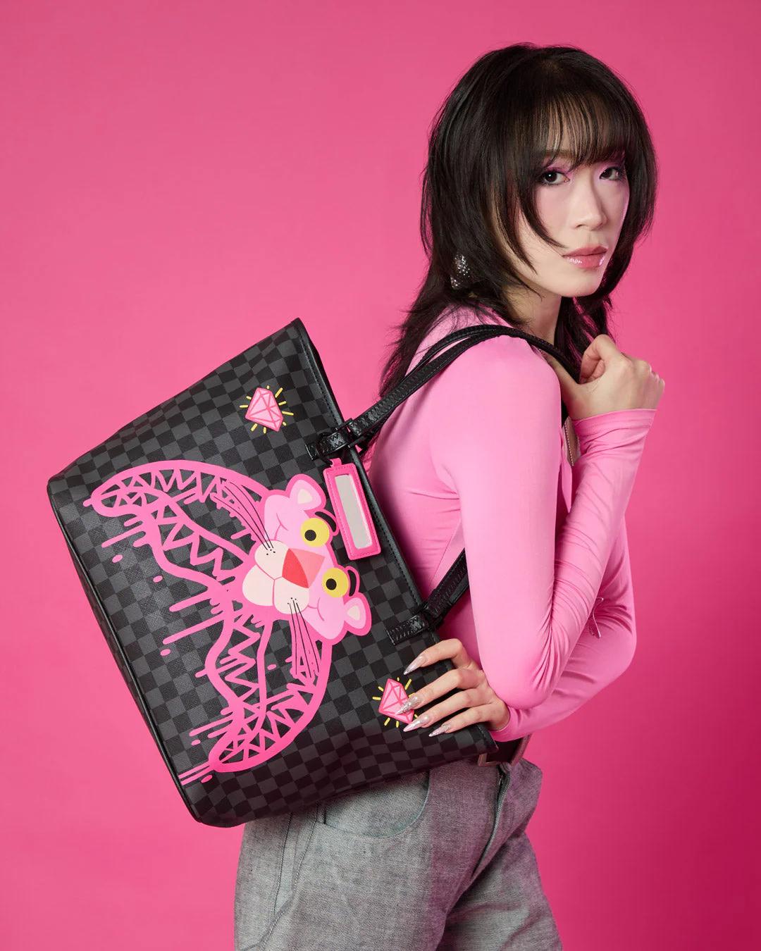 Sprayground Best Seller | PINK PANTHER DIAMOND SHARK TOTE