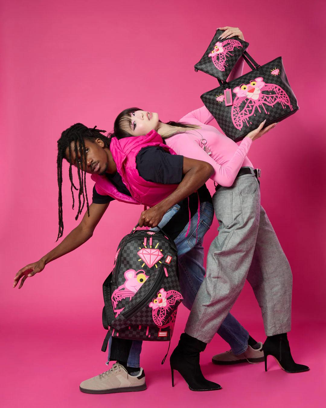 Sprayground Best Seller | PINK PANTHER DIAMOND SHARK TOTE