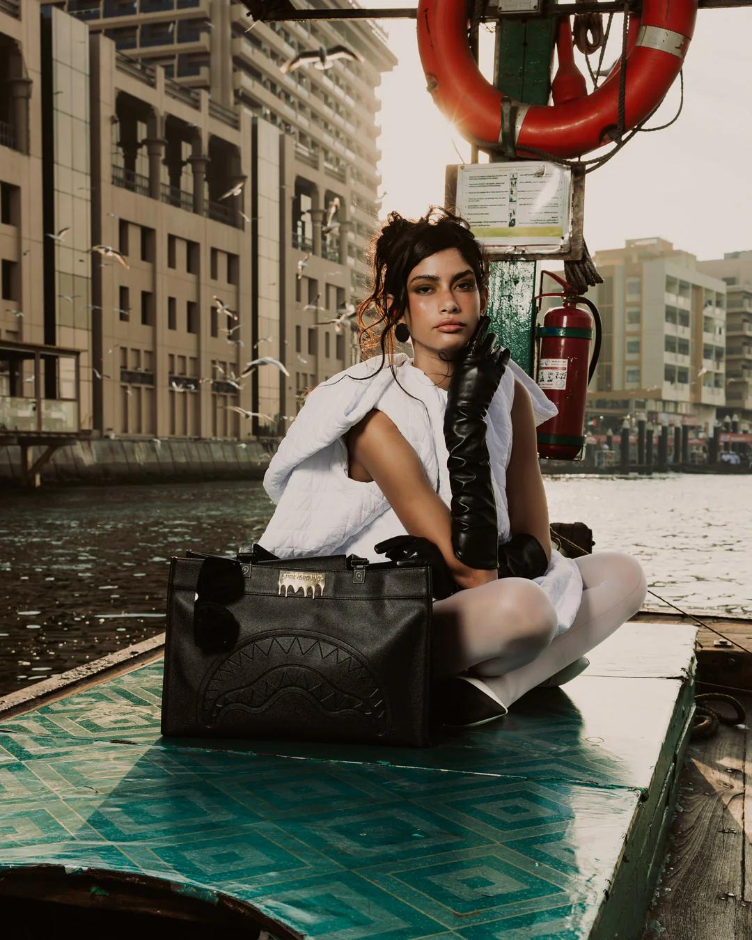 Sprayground Premium | GOLD BRICK DRIP TORTUGA TOTE