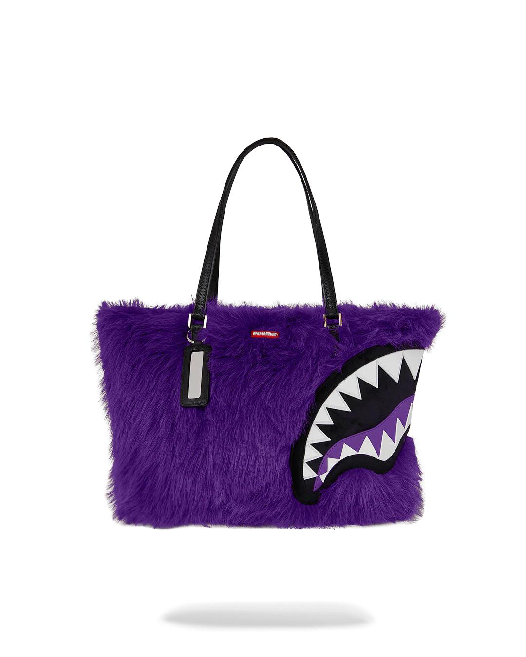 Sprayground Premium | FURZILLA SHARK (PURP) TOTE