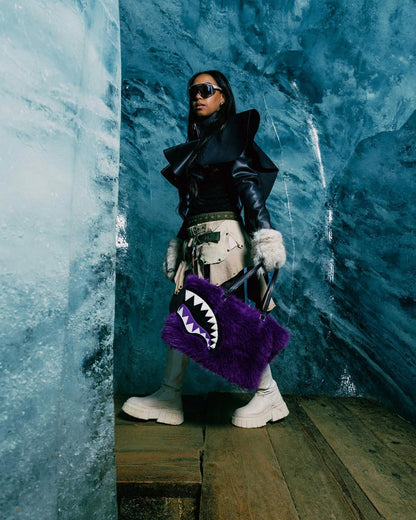 Sprayground Premium | FURZILLA SHARK (PURP) TOTE
