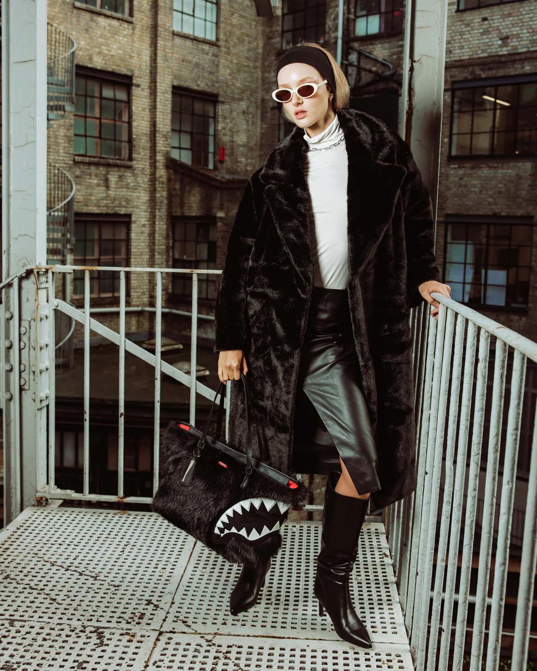 Sprayground New | FURZILLA SHARK (NIGHT) TOTE
