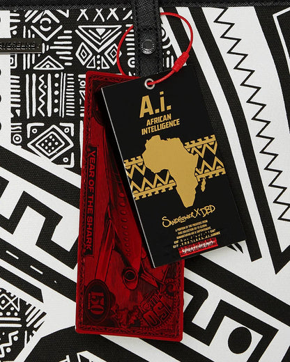 Sprayground Essential | A.I. AFRICAN INTELLIGENCE THE SKYHAWK WING TOTE - SANDFLOWER COLLAB