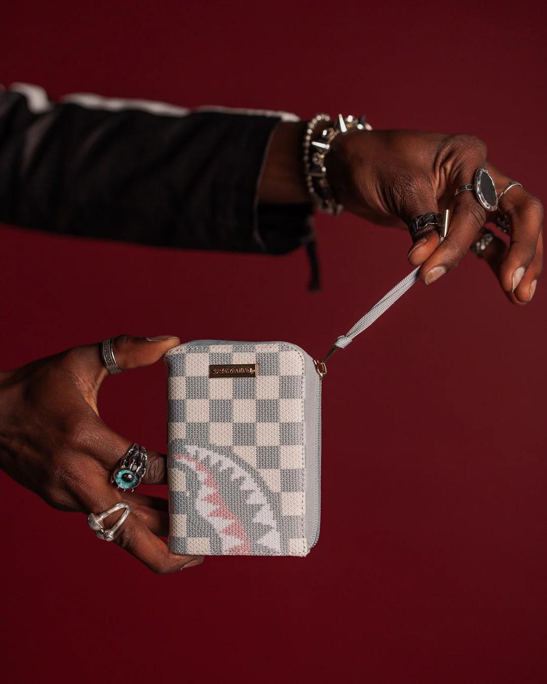 Sprayground New | KNIT SHARKS IN PARIS IN CREAM WALLET