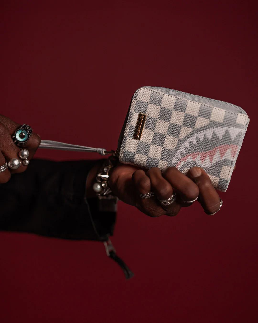 Sprayground New | KNIT SHARKS IN PARIS IN CREAM WALLET