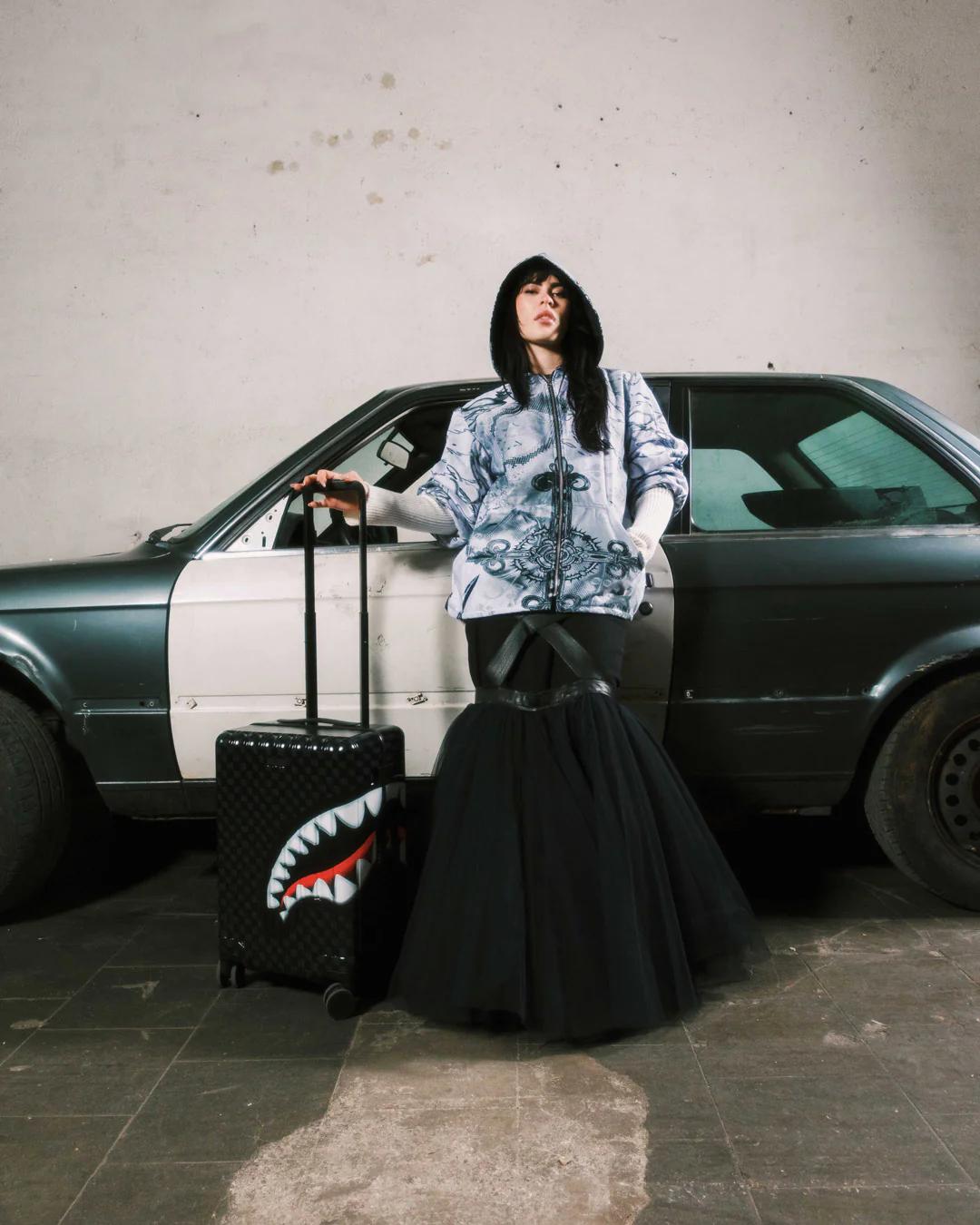 Sprayground Featured | SHARKS IN PARIS HYPER PUFF CARRY-ON LUGGAGE