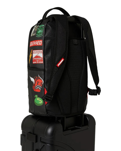 Sprayground Signature | THE JOURNEY BEGINS SHARKITECTURE CARRY-ON LUGGAGE BLACK WITH EXTRA STI