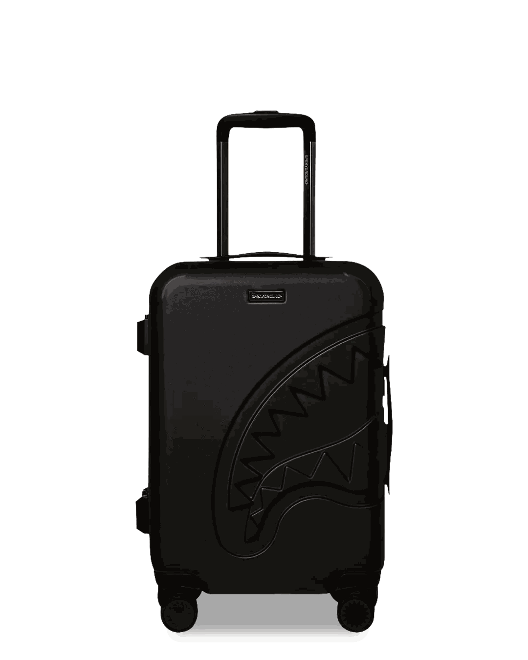 Sprayground Classic | REALITY CHECK SHARKITECTURE CARRY-ON JETBLACK LUGGAGE (GUNMETAL HARDWA