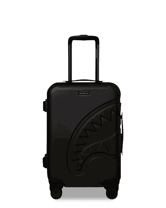 Sprayground Classic | REALITY CHECK SHARKITECTURE CARRY-ON JETBLACK LUGGAGE (GUNMETAL HARDWA