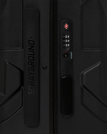 Sprayground Classic | REALITY CHECK SHARKITECTURE CARRY-ON JETBLACK LUGGAGE (GUNMETAL HARDWA