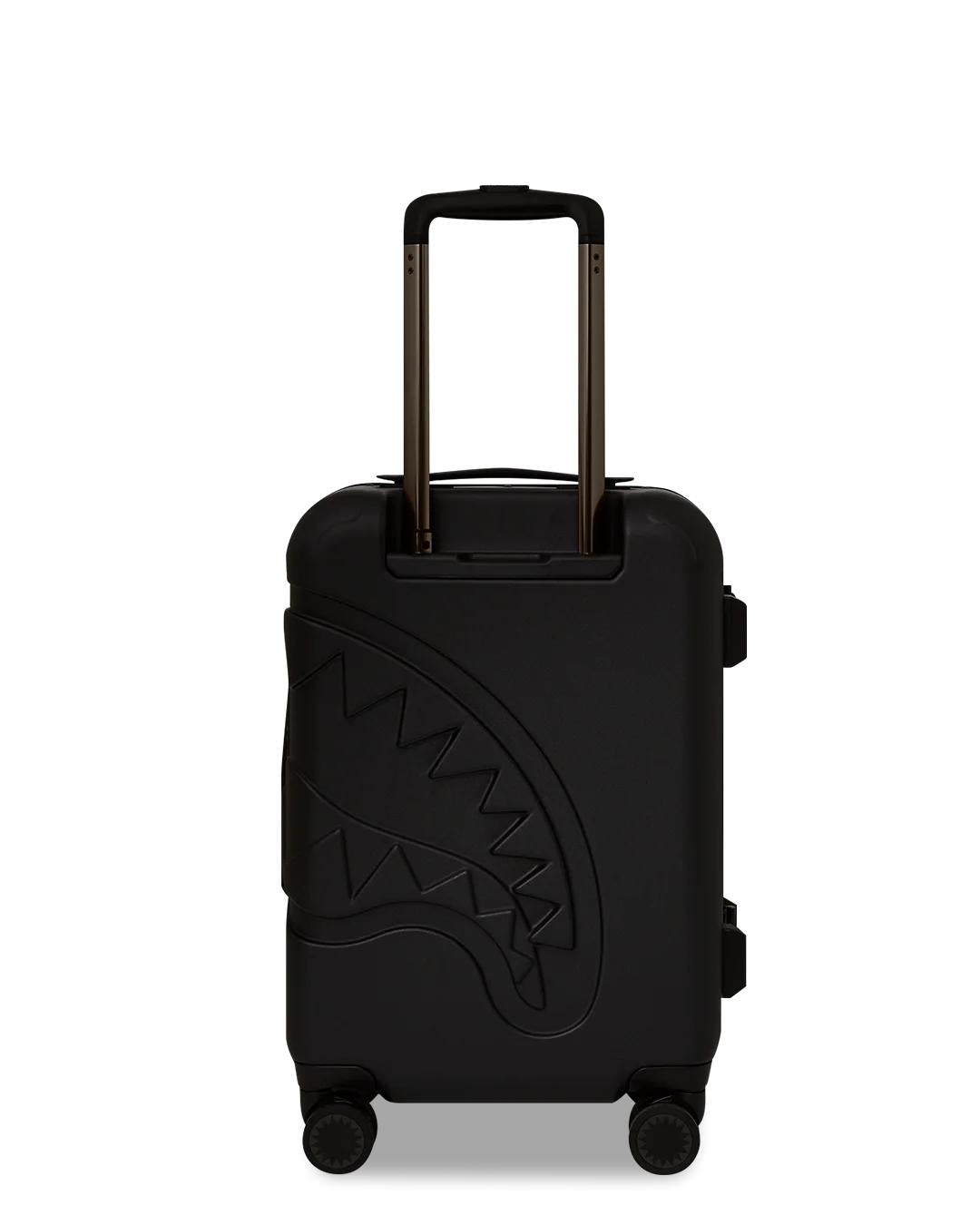 Sprayground Classic | REALITY CHECK SHARKITECTURE CARRY-ON JETBLACK LUGGAGE (GUNMETAL HARDWA