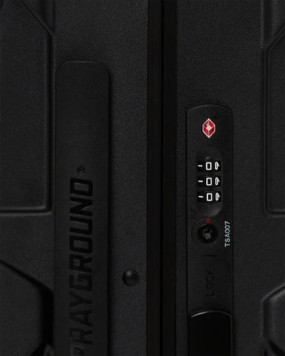 Sprayground Classic | REALITY CHECK SHARKITECTURE CARRY-ON JETBLACK LUGGAGE (GUNMETAL HARDWA