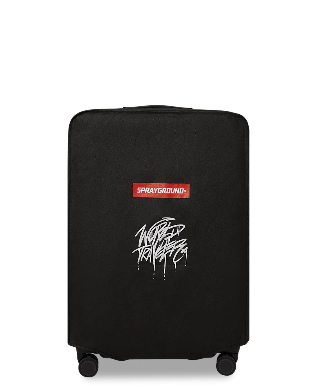 Sprayground Best Seller | REALITY CHECK SHARKITECTURE FULL-SIZE JETBLACK LUGGAGE (GOLD HARDWARE)