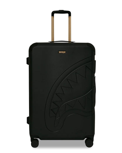 Sprayground Best Seller | REALITY CHECK SHARKITECTURE FULL-SIZE JETBLACK LUGGAGE (GOLD HARDWARE)