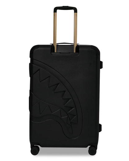 Sprayground Best Seller | REALITY CHECK SHARKITECTURE FULL-SIZE JETBLACK LUGGAGE (GOLD HARDWARE)