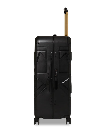 Sprayground Best Seller | REALITY CHECK SHARKITECTURE FULL-SIZE JETBLACK LUGGAGE (GOLD HARDWARE)