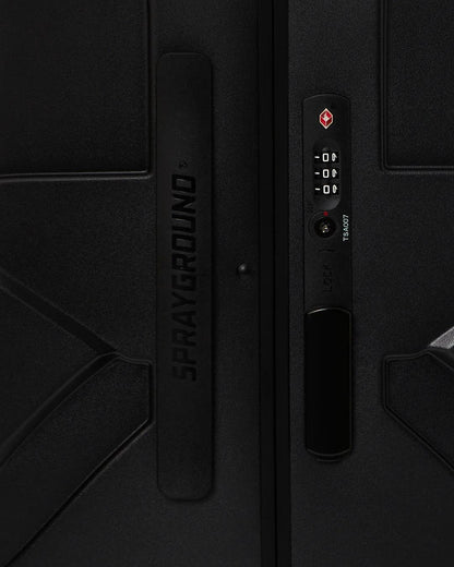 Sprayground Best Seller | REALITY CHECK SHARKITECTURE FULL-SIZE JETBLACK LUGGAGE (GOLD HARDWARE)
