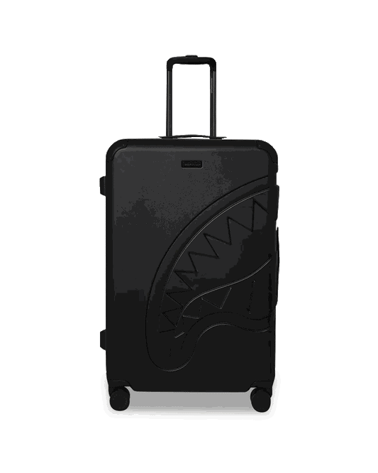 Sprayground Recommended | REALITY CHECK SHARKITECTURE FULL-SIZE JETBLACK LUGGAGE (GUNMETAL HARDW