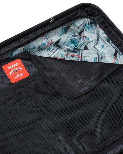 Sprayground Recommended | REALITY CHECK SHARKITECTURE FULL-SIZE JETBLACK LUGGAGE (GUNMETAL HARDW