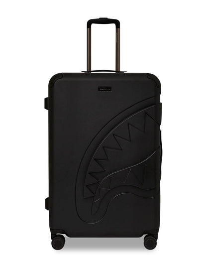 Sprayground Recommended | REALITY CHECK SHARKITECTURE FULL-SIZE JETBLACK LUGGAGE (GUNMETAL HARDW
