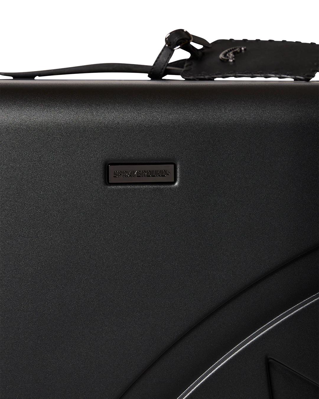 Sprayground Recommended | REALITY CHECK SHARKITECTURE FULL-SIZE JETBLACK LUGGAGE (GUNMETAL HARDW