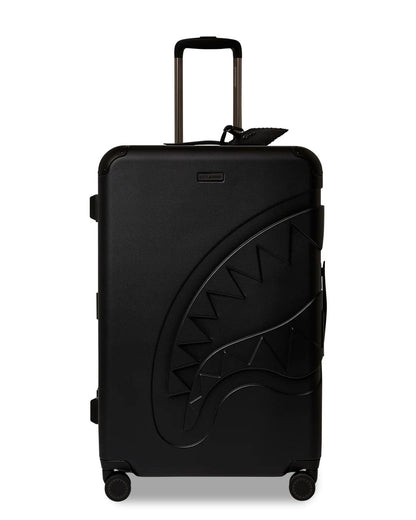 Sprayground Recommended | REALITY CHECK SHARKITECTURE FULL-SIZE JETBLACK LUGGAGE (GUNMETAL HARDW