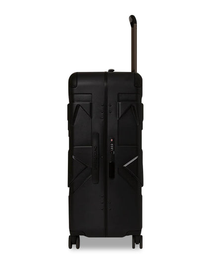 Sprayground Recommended | REALITY CHECK SHARKITECTURE FULL-SIZE JETBLACK LUGGAGE (GUNMETAL HARDW