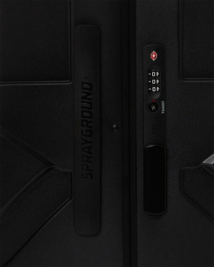 Sprayground Recommended | REALITY CHECK SHARKITECTURE FULL-SIZE JETBLACK LUGGAGE (GUNMETAL HARDW