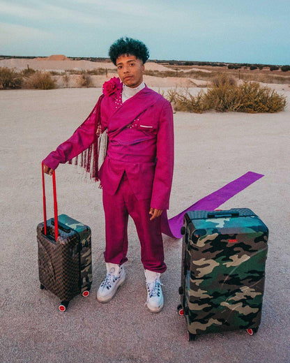 Sprayground Premium | JUNGLE PARIS 29.5” FULL-SIZE SHARKITECTURE LUGGAGE