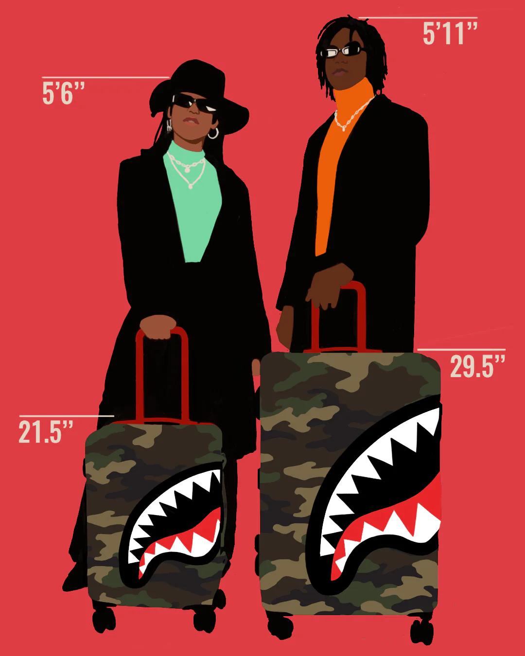 Sprayground New | SHARKNAUTICS (CAMO) 29.5” FULL-SIZE LUGGAGE