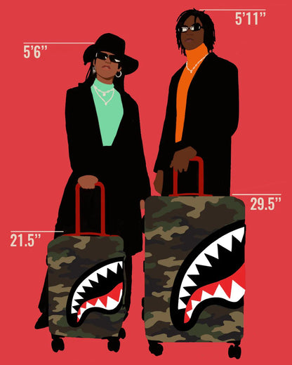 Sprayground New | SHARKNAUTICS (CAMO) 29.5” FULL-SIZE LUGGAGE