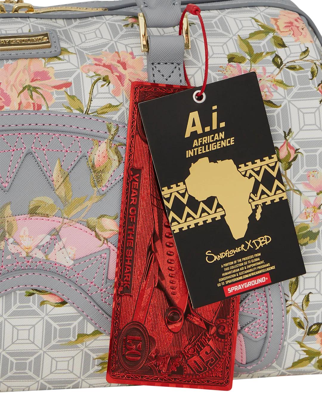 Sprayground Trending | A.I. AFRICAN INTELLIGENCE ELEGANT ENERGY MINI DUFFLE - SANDFLOWER COLL