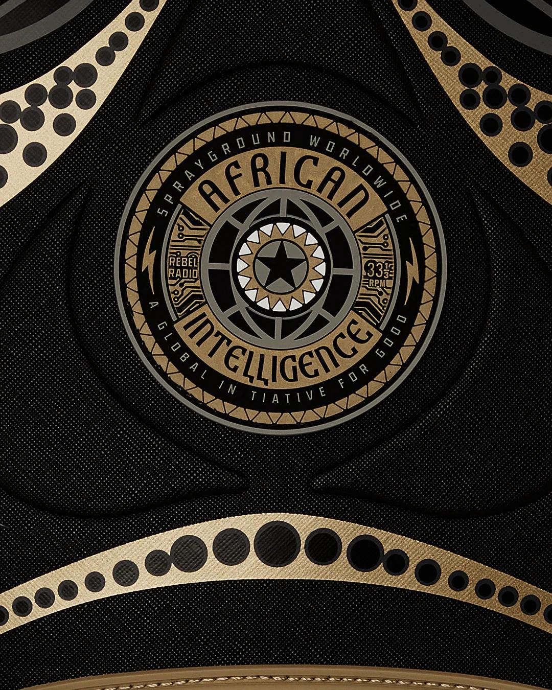 Sprayground Exclusive | A.I. AFRICAN INTELLIGENCE SHARKS OF THE GOLD OCEAN BACKPACK - SANDFLOW